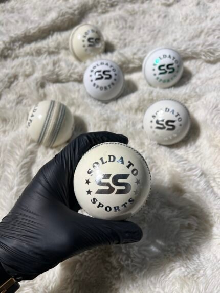 Soldato Sports Premium White Leather Ball Real In-House Factory Photo