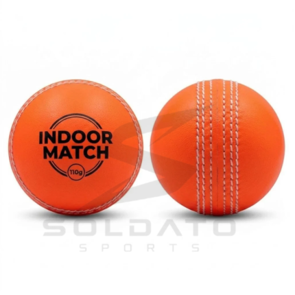 custom orange indoor cricket ball
